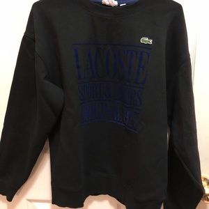 Lacoste sweater unisex black and blue